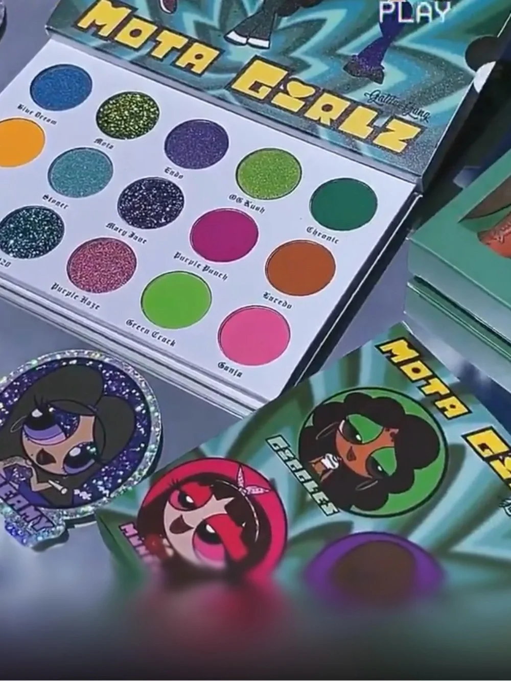 Mota Girlz Eyeshadow Palette – Pink, Green, Purple Shades